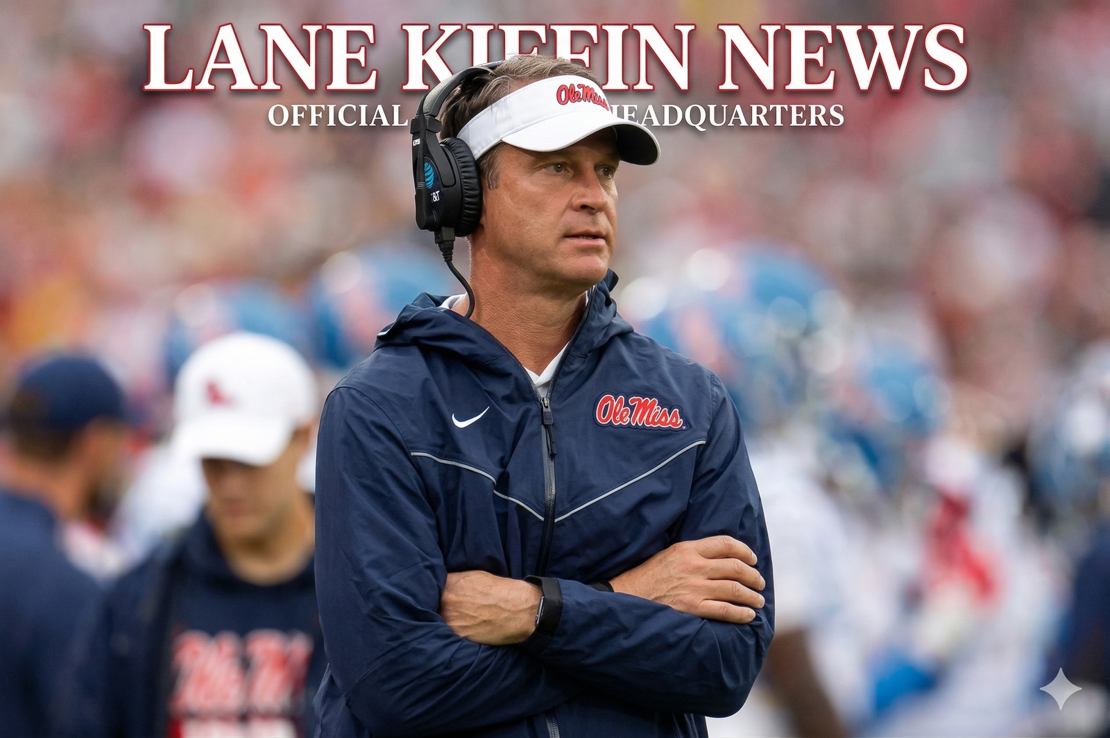 Lane Kiffin creative football graphic