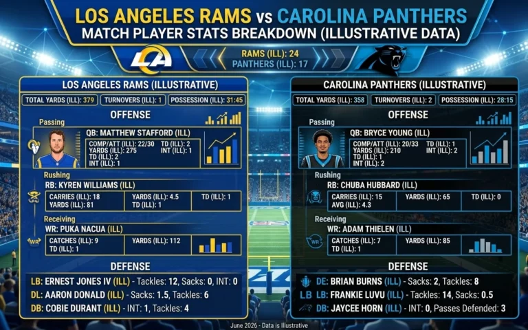 los angeles rams vs carolina panthers match player stats