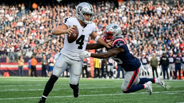 las vegas raiders vs new england patriots match player stats