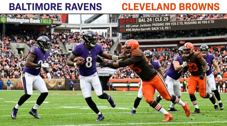 Baltimore Ravens vs Cleveland Browns Match Player Stats