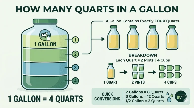 how many quarts in a gallon