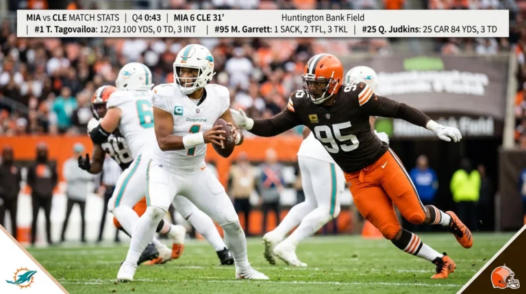 miami dolphins vs cleveland browns match player stats