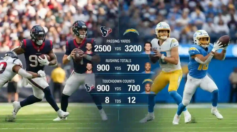 texans vs chargers match player stats
