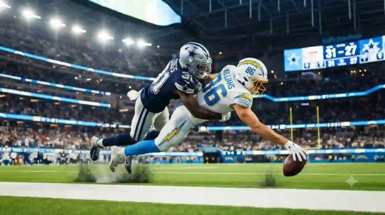 Chargers vs Dallas cowboys match player stats