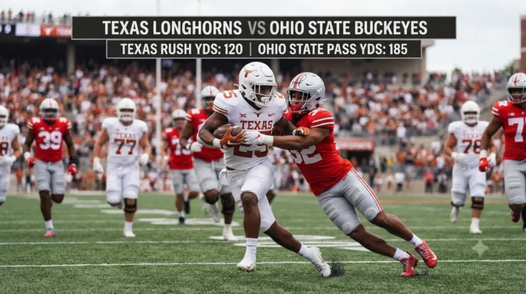 texas longhorns football vs ohio state buckeyes football match player stats