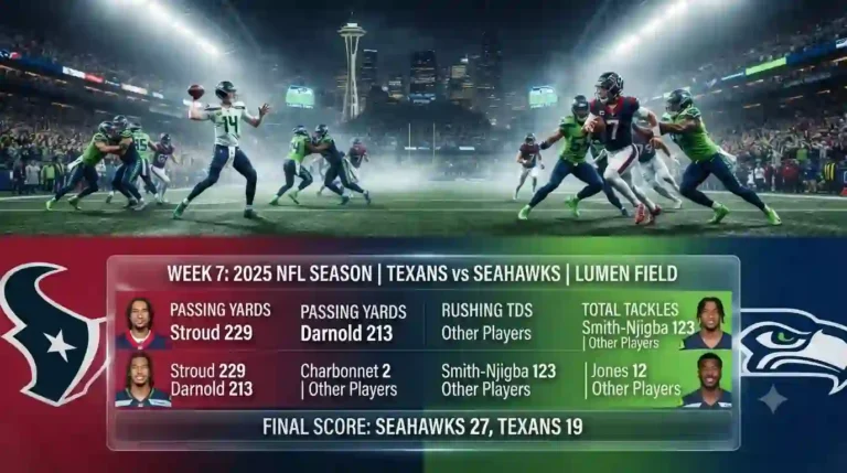 texans vs seahawks match player stats