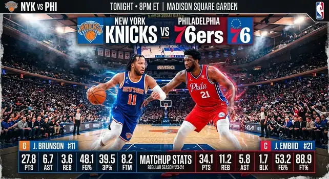New York Knicks vs Philadelphia 76ers match player stats and individual player box score breakdown